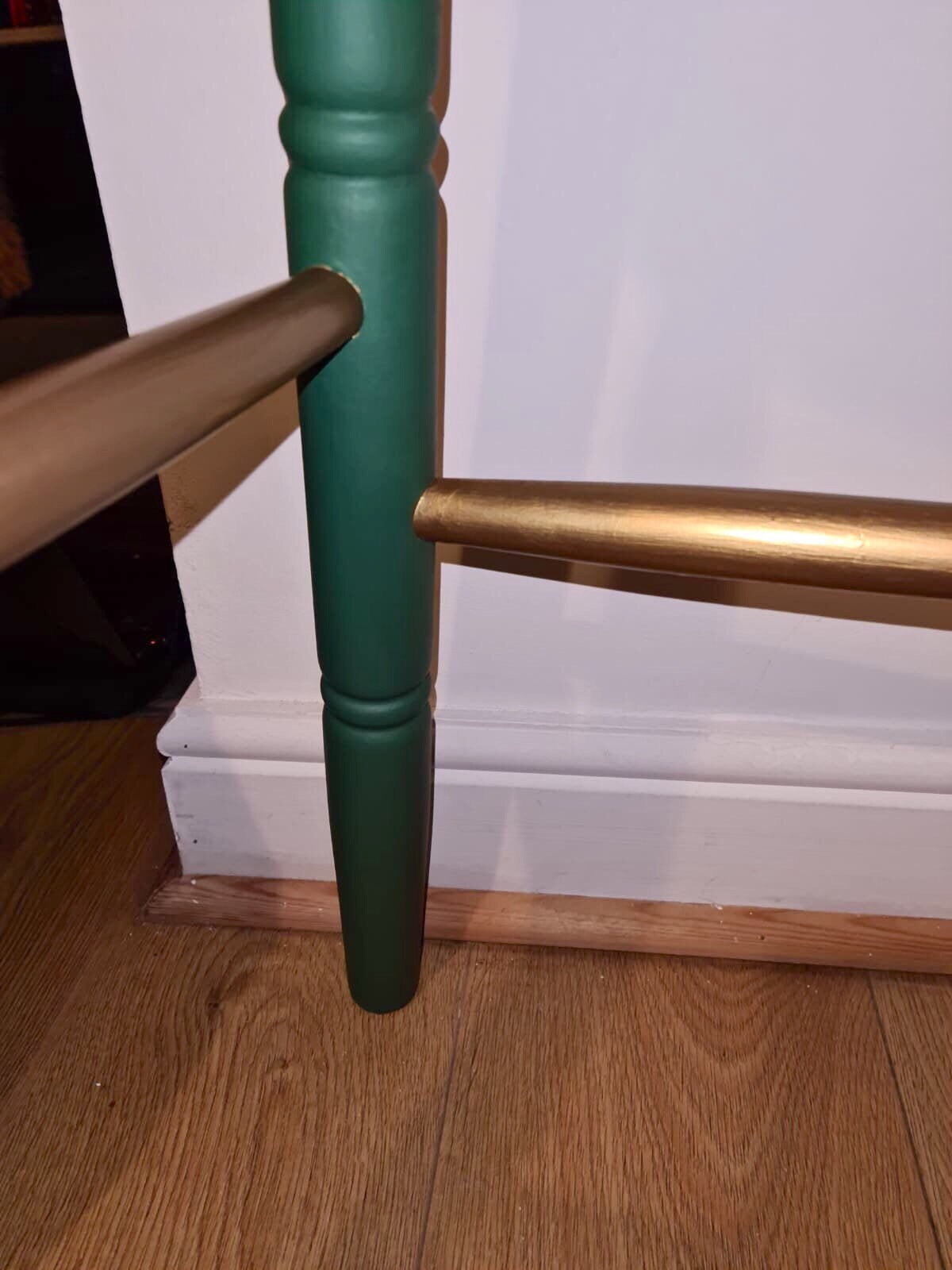 Upcycled gold and green bar stools Etsy