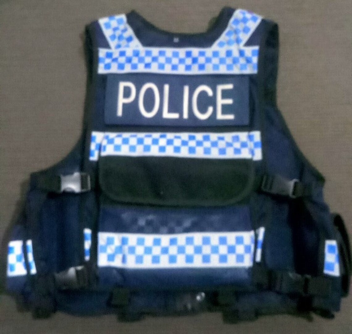 Blue Police patrol vest with SGT Rank. Etsy