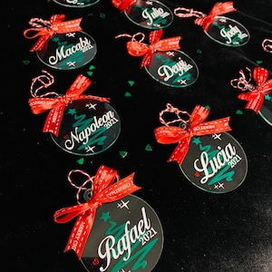 Personalized Ornaments ,Flat acrylics ornaments, Name, quote, Custom Tree decor ornament flat , ornaments christmas personalized