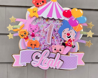 Plim plim cake topper, shaker cake topper, plim plim shaker cake topper for girls, one banner, banner plim plim,