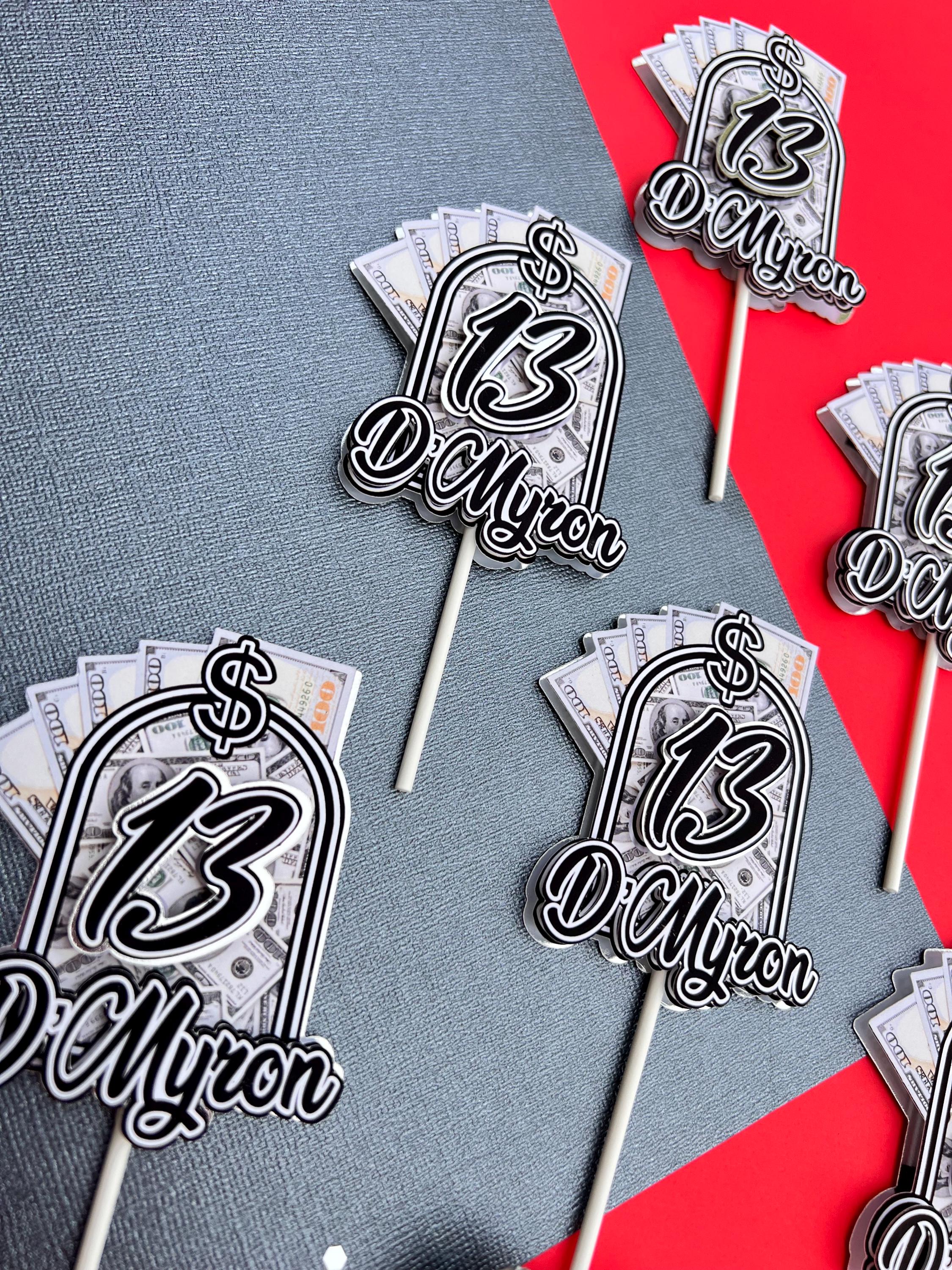 Money Cake Topper, Dollar Cake Topper, Cake Topper Cash, Money Topper ...