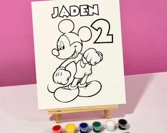 Mickey Paint Set, Paint Canva set, Canva custom kit, Mickey Mouse clubhouse paint kit, Mickey Mouse club house decor