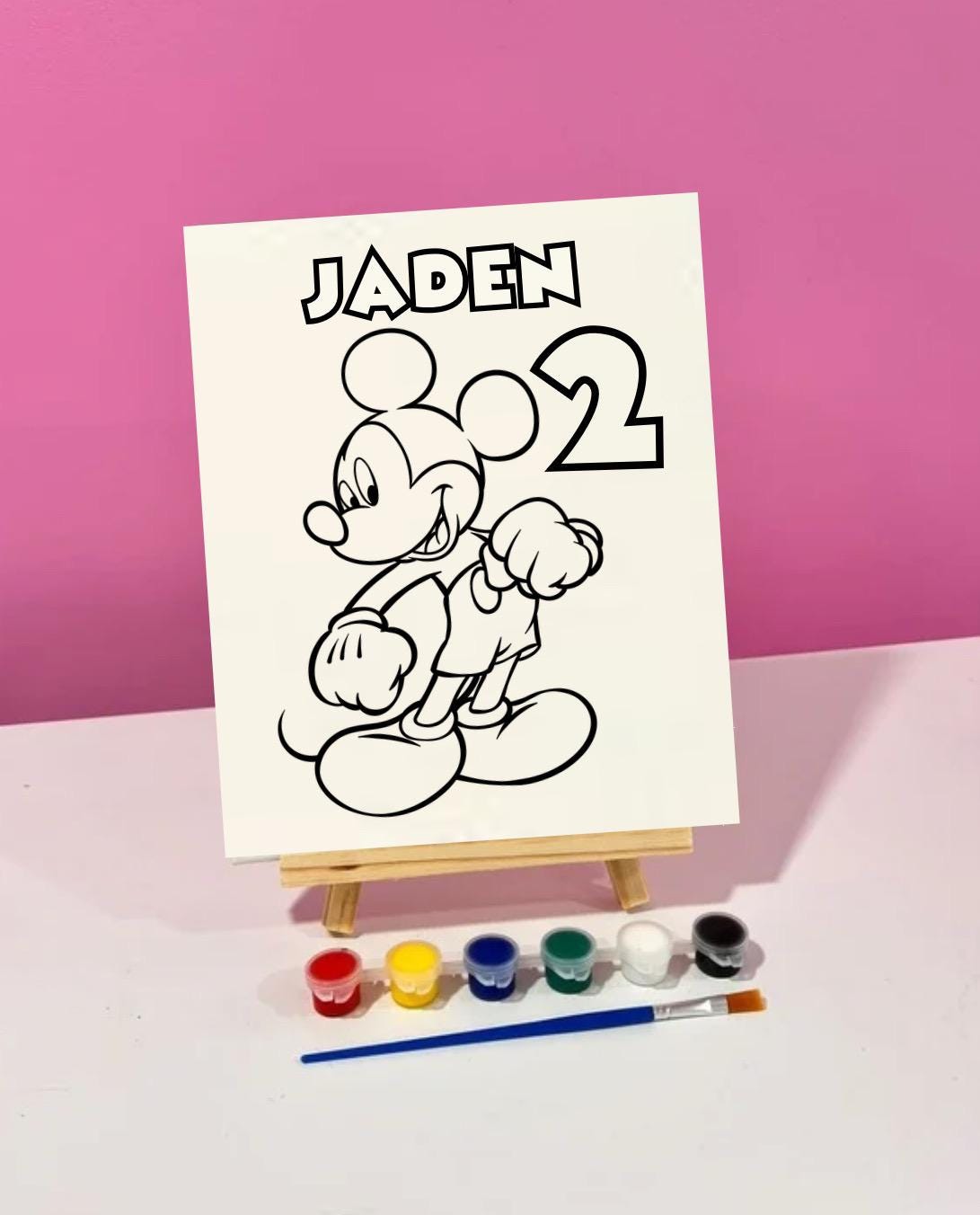 Mickey Paint Set, Paint Canva set, Canva custom kit, Mickey Mouse clubhouse paint kit, Mickey Mouse club house decor