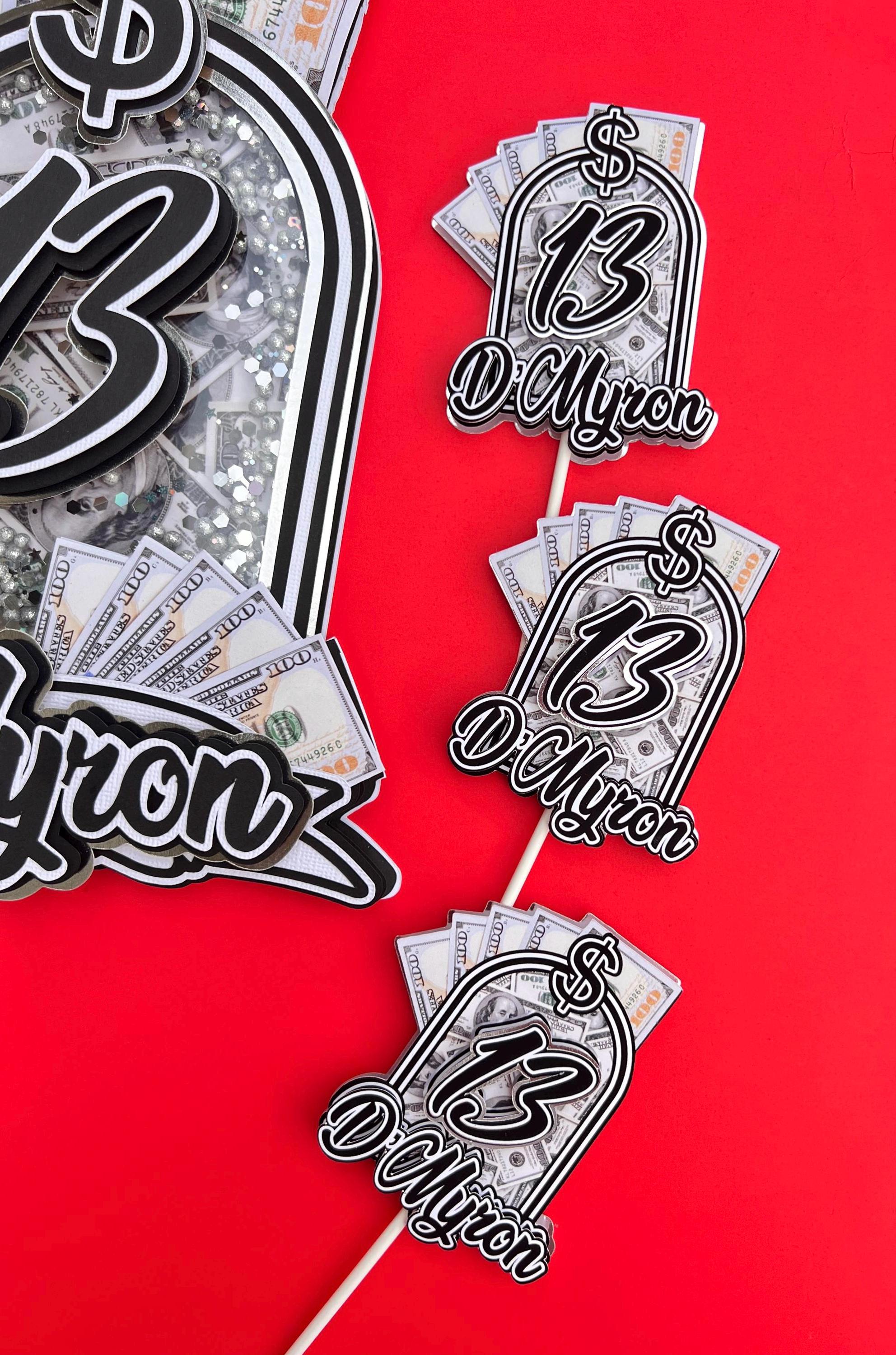 Money Cake Topper, Dollar Cake Topper, Cake Topper Cash, Money Topper ...
