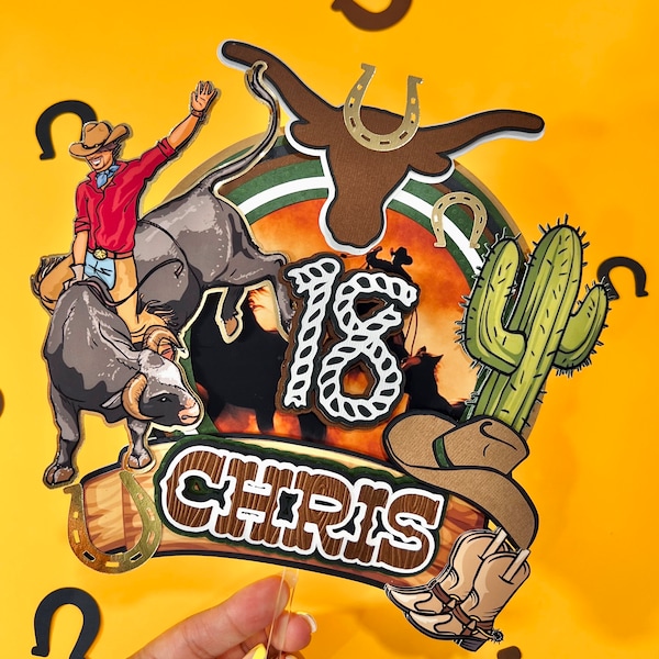 Vaquero Cake Cake Topper Etsy