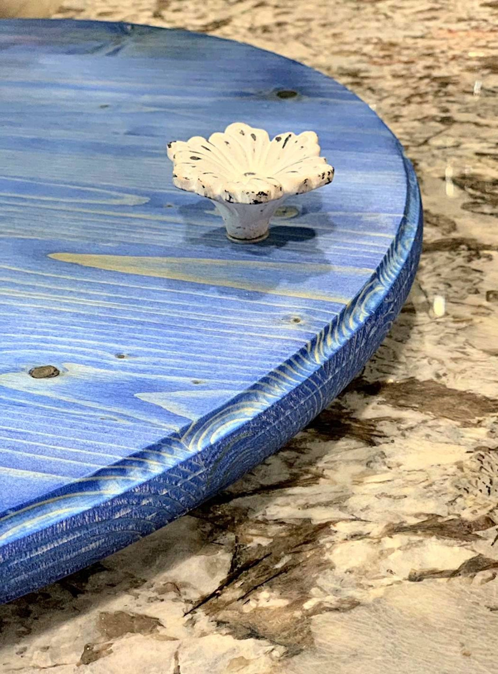 Lazy Susan Blue Lazy Susan Turntable Lazy Susan With Etsy