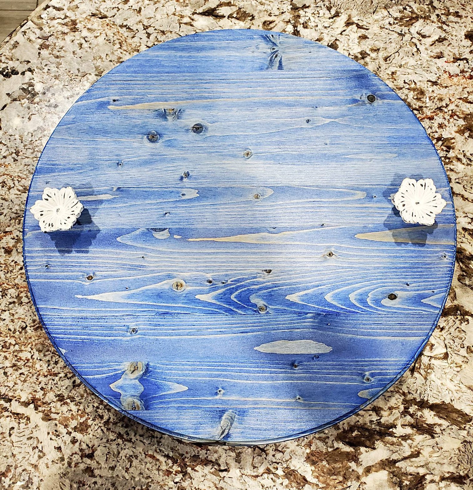 Lazy Susan Blue Lazy Susan Turntable Lazy Susan With Etsy