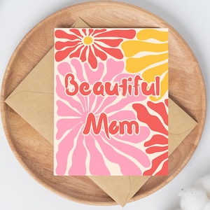 Muttertagskarte, personalisiert für Mama, 4,25 x 5,5 Zoll mit niedlichem Design & Craft Umschlag, schöne handgemachte Karte zum Muttertag