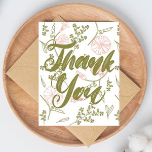 Carte de voeux - Adorable 4,25 x 5,5 pouces avec enveloppe de création incluse - Parfaite pour remercier