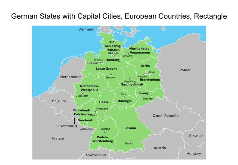 Editable Powerpoint Map Of German States Of Germany Includes Capital Il 794xN.6368778431 Di9g 