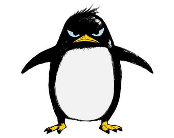 Penguin Clipart, Angry Penguin, Penguin Meme, Bundle – PNG, SVG, and PowerPoint Formats for Crafts & Designs, Angry Penguin Clip Art