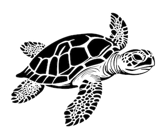 Turtle PNG, Turtle SVG, Sea Turtle Svg, Ocean Clipart Bundle, Ocean Animals Png, Undersea Digital Download, Commercial Use...