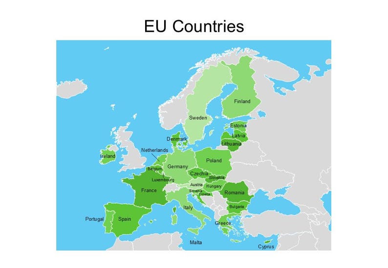 Eu Countries List.pdf Editable Powerpoint Map of EU Countries – European Union Countries ...