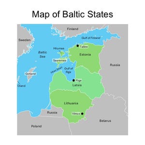 Editable Powerpoint Map of the Baltic States – Including: Estonia ...