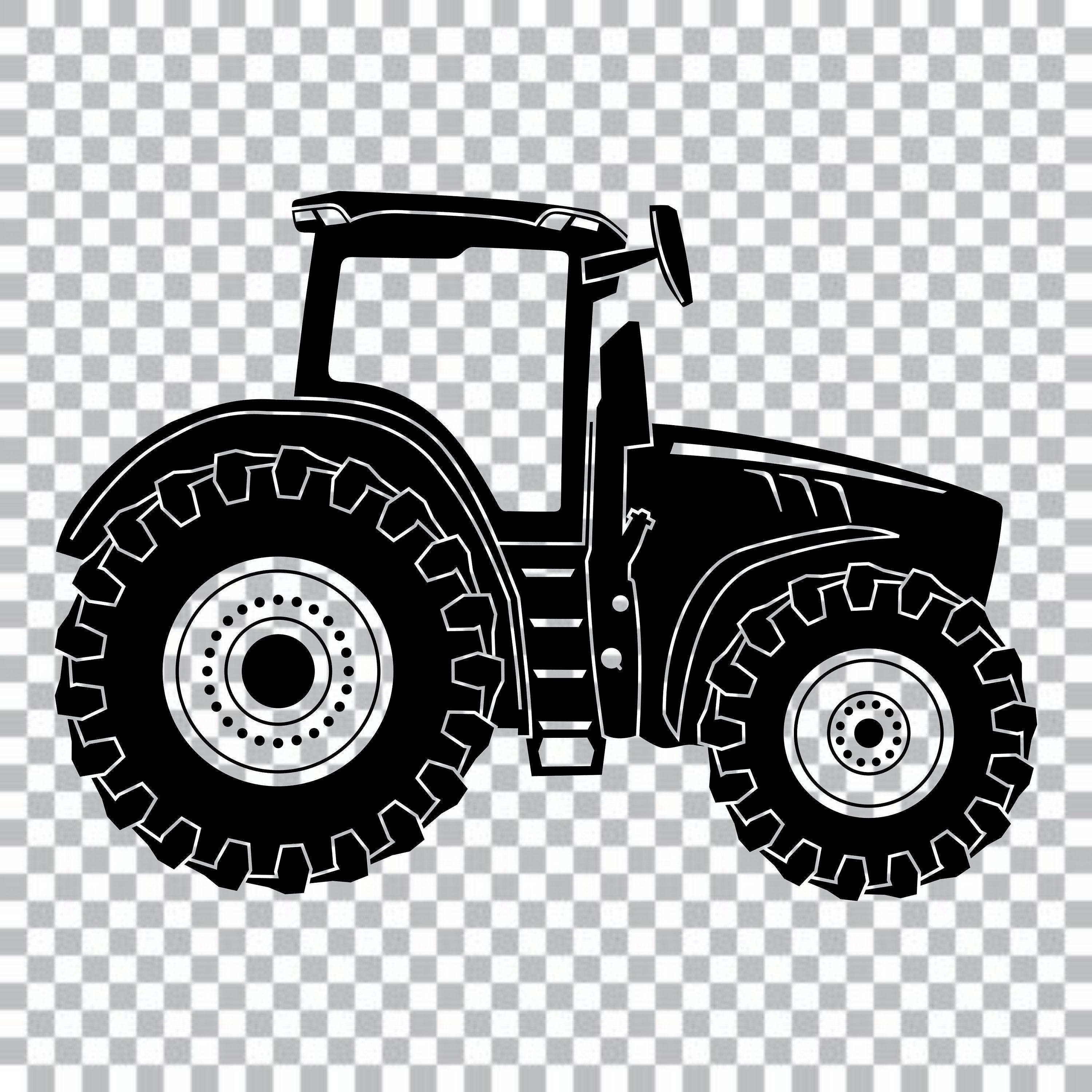 Farm Tractor SVG, Tractor SVG, Agro Machine Clipart, Silhouette