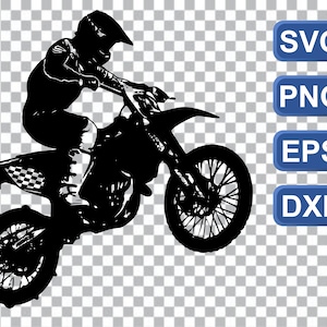 Motocross SVG, Dirt Bike SVG, SVG, PNG, Tazza, Magliette, Decalcomanie, Download immediato, Licenza commerciale, Clip art, File immagine
