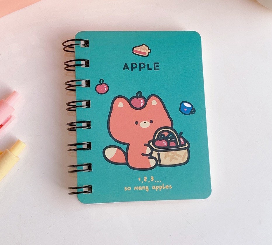 Cute Mini Notebook Portable Blank Note Book Cartoon Notepad Etsy