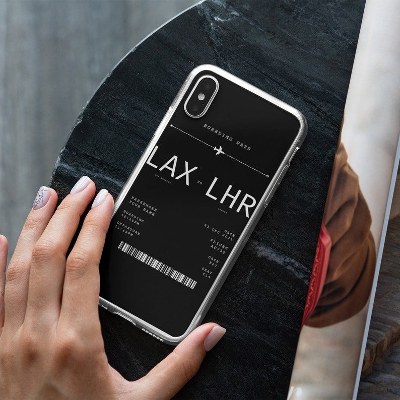 Personalized Boarding Pass Airplane Ticket Phone Cases - Etsy