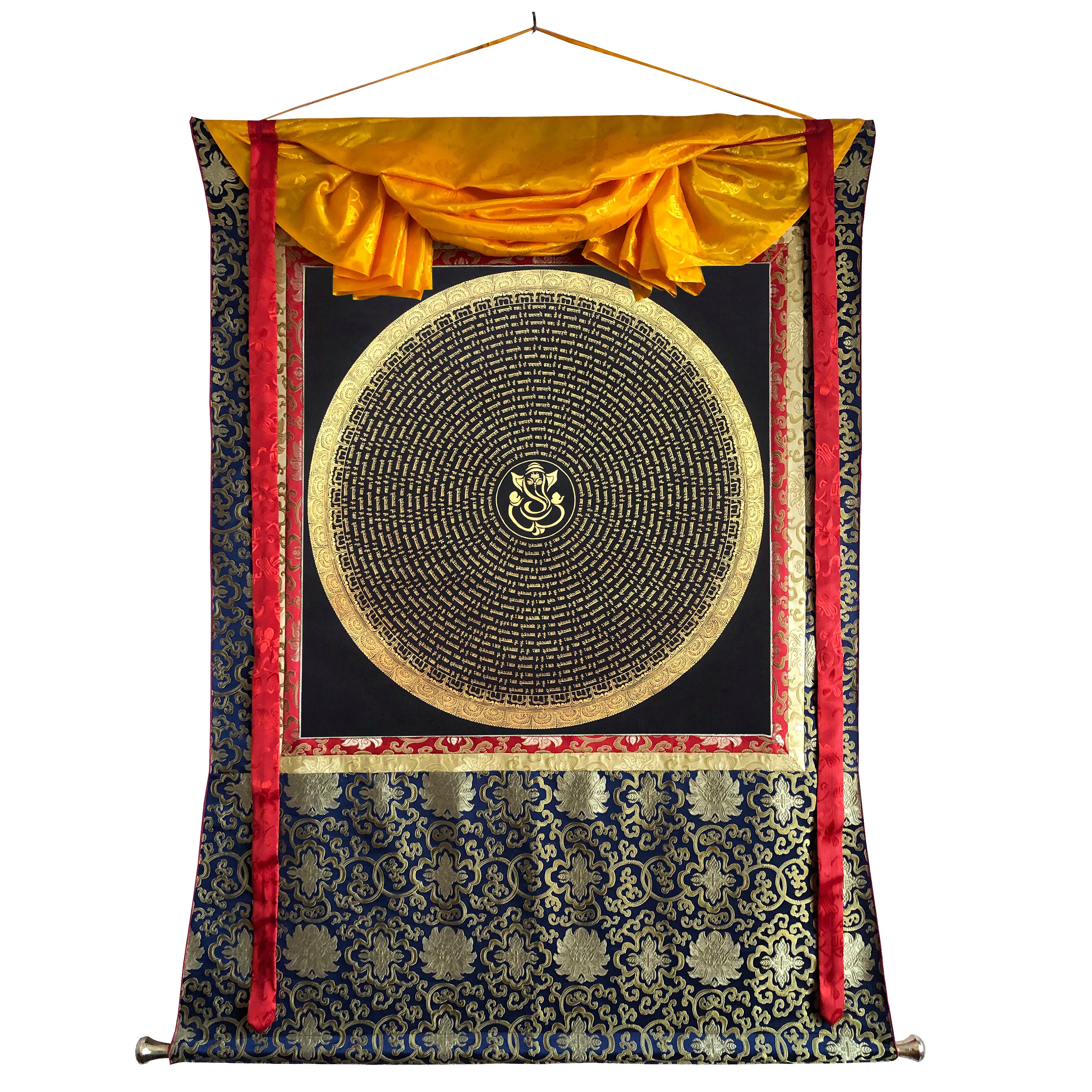 Ganesh Mantra Mandala, Om Gam Ganapataye Namaha Mandala - Etsy