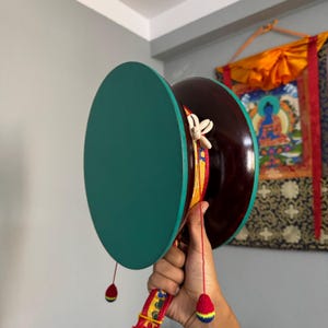 Large Size Tibetan Damaru, Double Drum, Genuine Hand Made Tibetan Chod ...