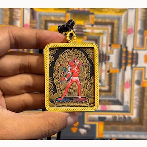 24K Gold Vajrayogini Pendant, Handmade Vajrayogini Amulet - Necklace, Jewellery, Handmade
