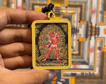 24K Gold Vajrayogini Pendant, Handmade Vajrayogini Amulet - Necklace, Jewellery, Handmade