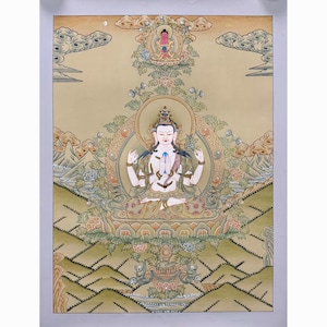 Master Quality Chenrezig Thangka, Avalokiteshvara Art