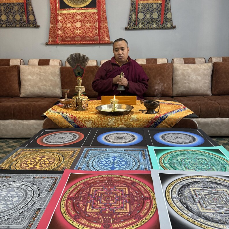 Kalachakra Mandala Thangka, Wheel of Time Mandala HH Dalai Lama - Etsy