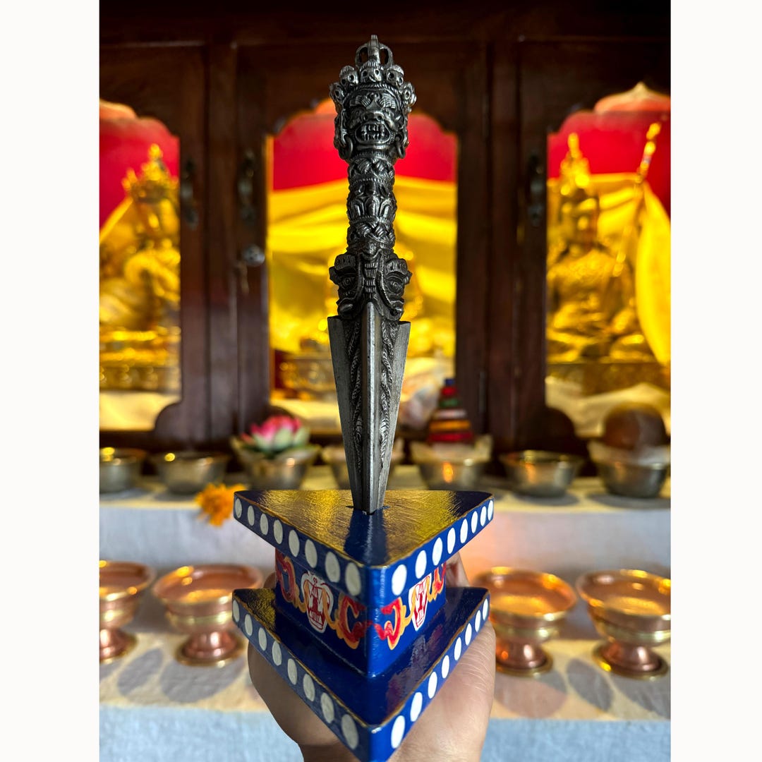 Handmade Cold Iron Dorje Phurba, Three-faced Kilaya, Ritual Dagger - Etsy