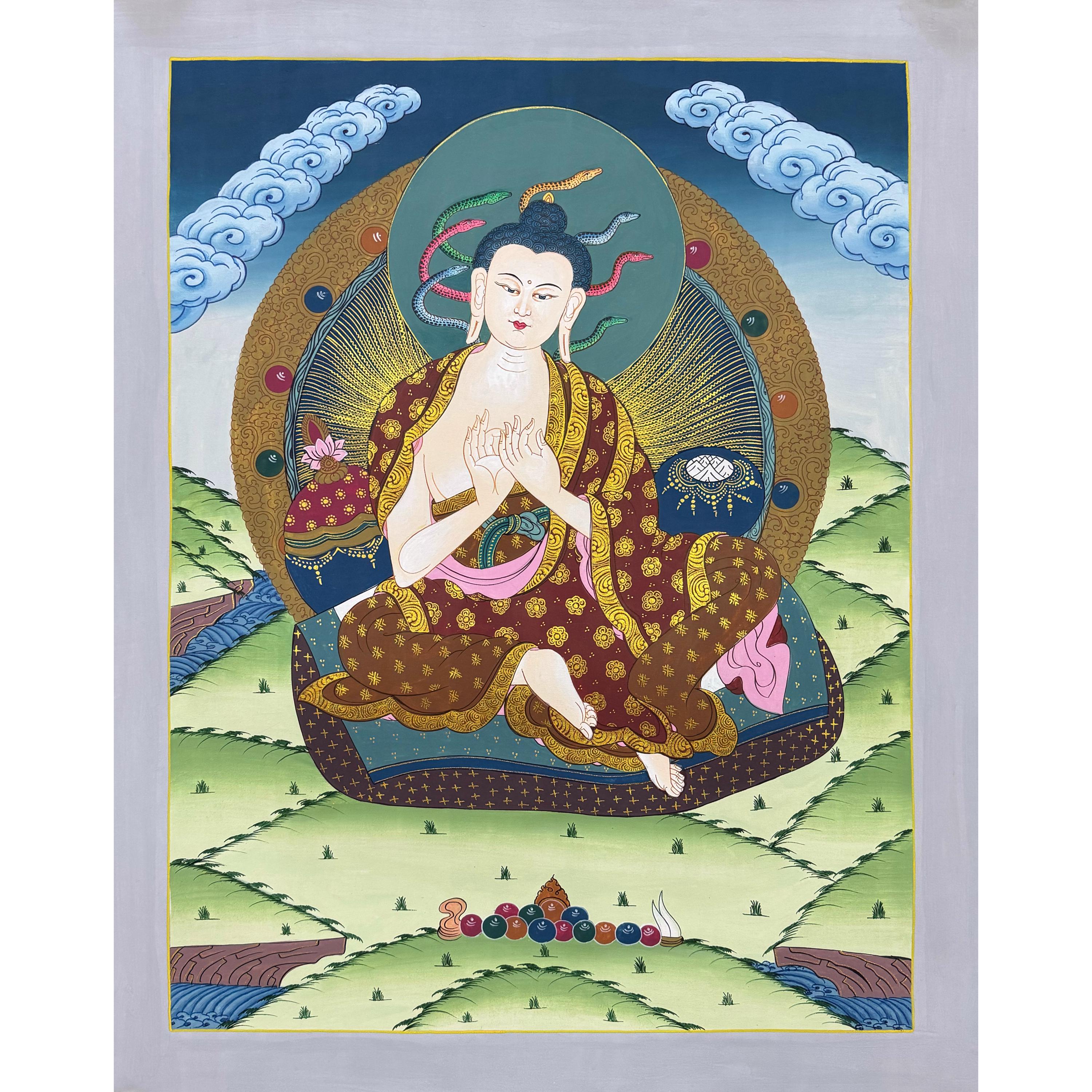 ナーガルジュナ タンカ絵画 – 手描きのチベット仏教美術 - Etsy 日本