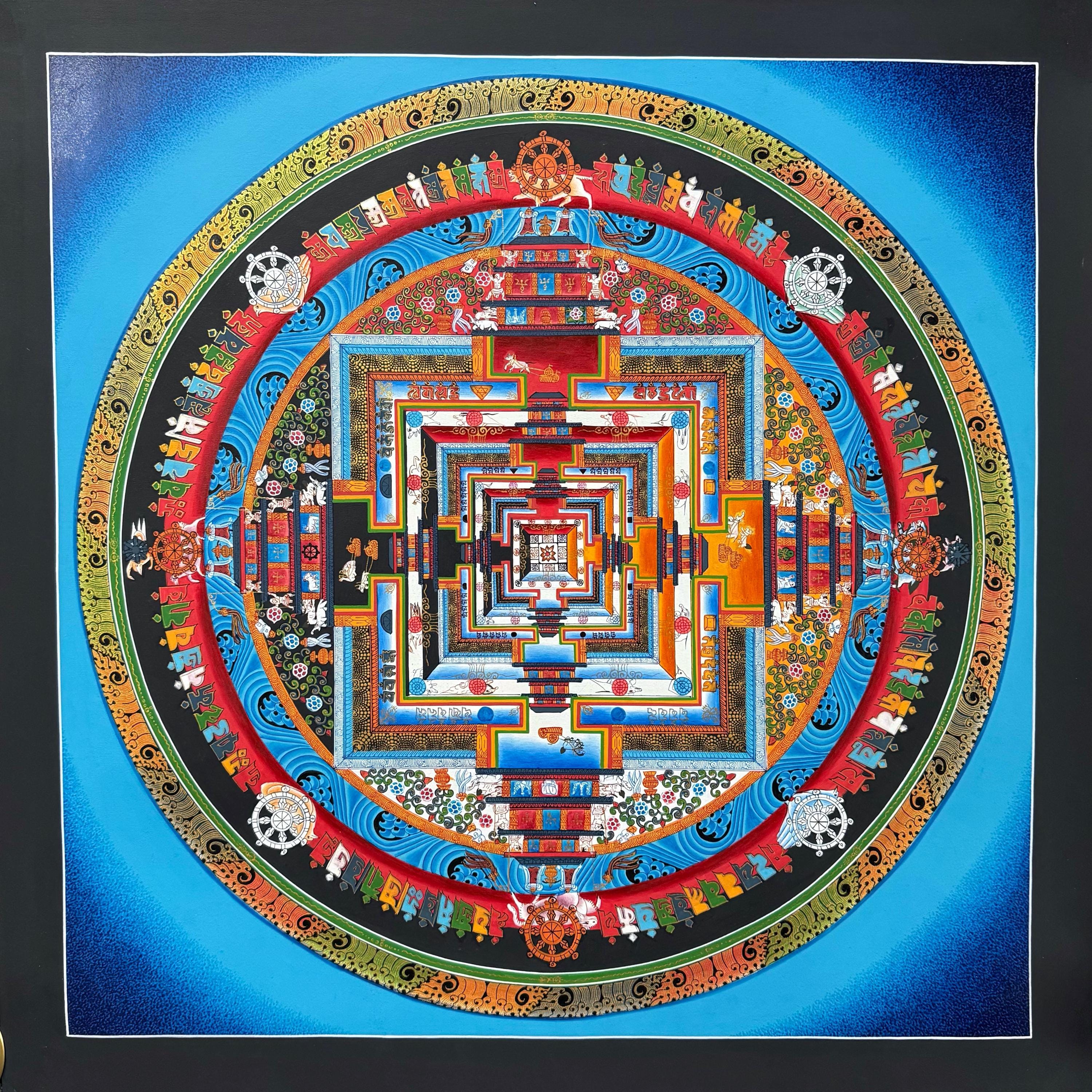 カーラチャクラ マンダラ、時間の輪マンダラ、マンダラ タンカ - Etsy 日本