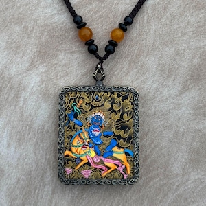 24K Gold Palden Lhamo Pendant, Handmade Palden Lhamo Amulet - Necklace, Jewellery, Handmade