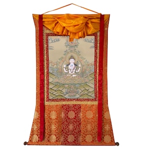 Master Quality Chenrezig Thangka, Avalokiteshvara Art