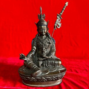 Antique Copper Oxidized  Master Quality Guru Rinpoche, Beautifully Carved Padmasambhava