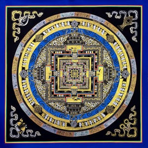 Large Size Master Quality Kalachakra Mandala Thangka, Wheel of Time