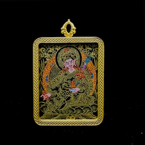 24k Gold Master Quality Guru Rinpoche Pendant, Padmasambhava Amulet