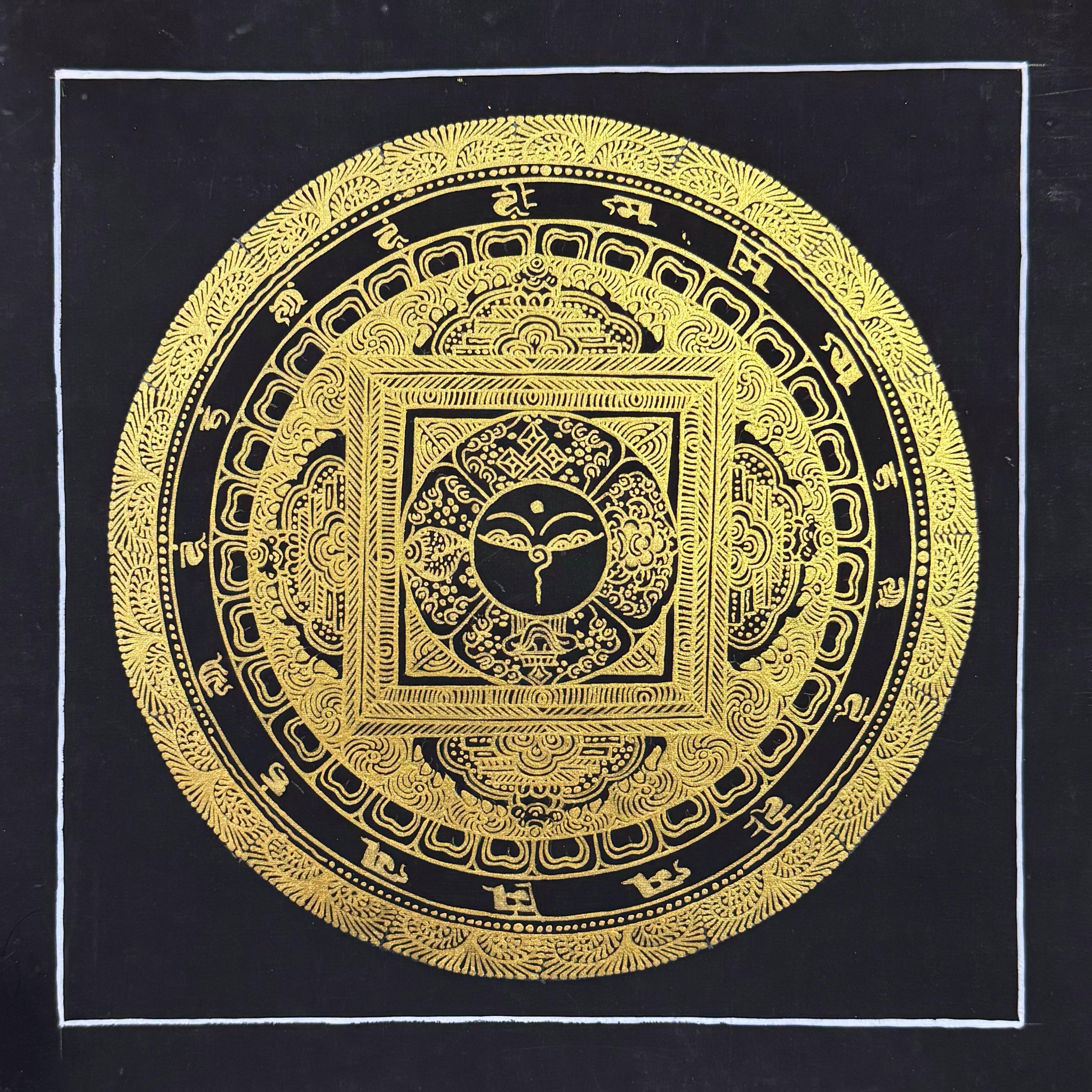 Thanka タンカ マンダラ タンカ 曼荼羅 正方形 31cm×31cm｜マライカ公式通販
