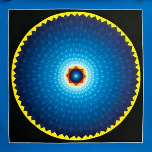 58cmx58cm Lotus Mandala Thangka, Mandala zur Meditation