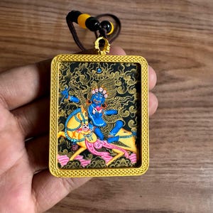24K Gold Palden Lhamo Pendant, Handmade Palden Lhamo Amulet - Necklace, Jewellery, Handmade