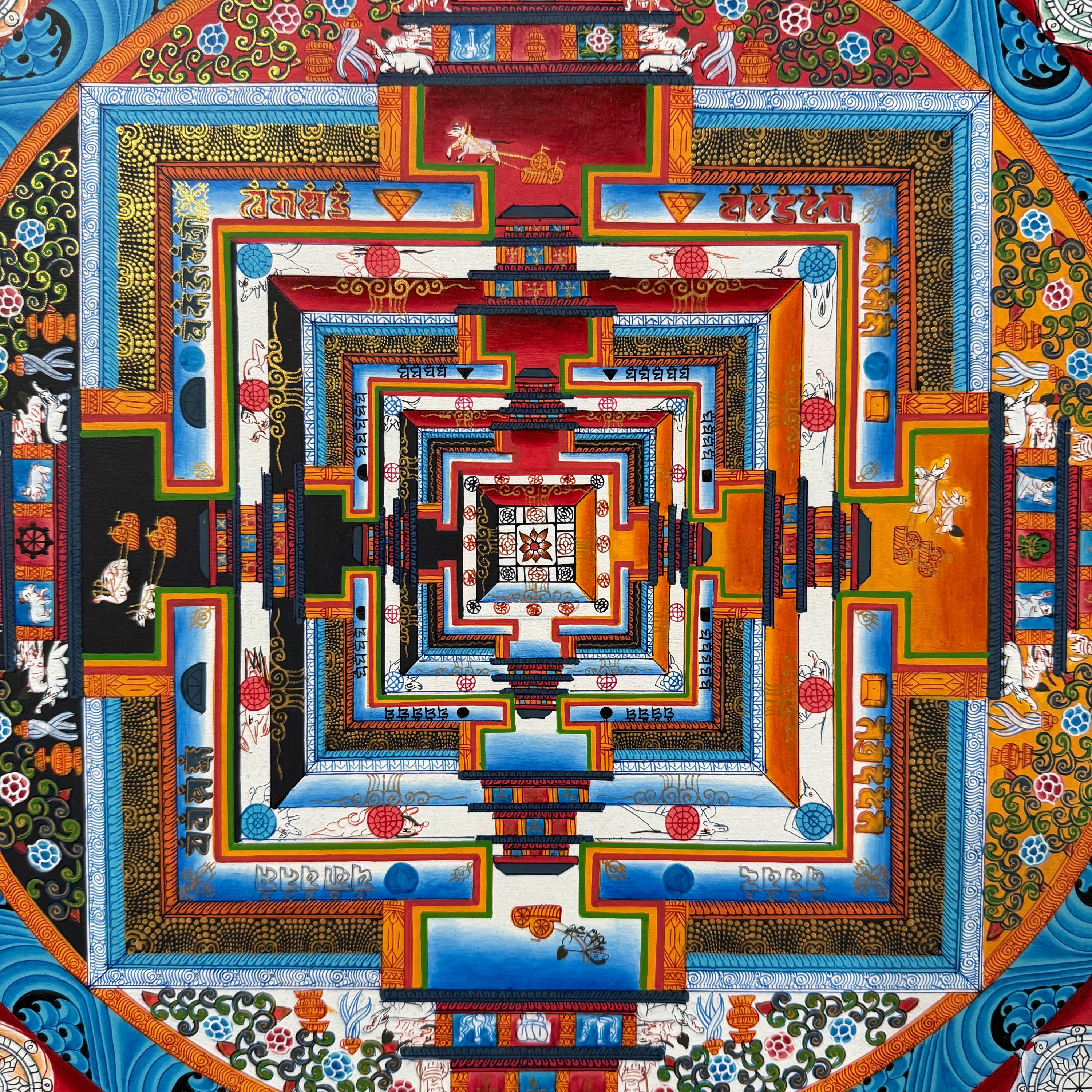 カーラチャクラ マンダラ、時間の輪マンダラ、マンダラ タンカ - Etsy 日本