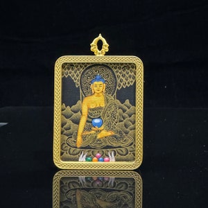24k Gold Lama Blessed Buddha Pendant, Handmade Buddha Amulet,  necklace, jewellery, handmade