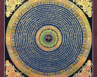 Buddha Eye Mandala, Om Mani Padme Hum Mandala Thangka, Mantra Mandala, Prayer Mandala, Lotus Flower Mandala