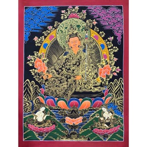 Master Quality 24k Gold Guru Rinpoche in Rainbow Body