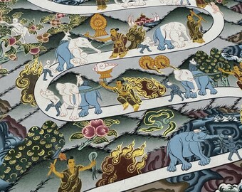 手作りの天国への道タンカ絵画：チベットの瞑想アート - Etsy 日本