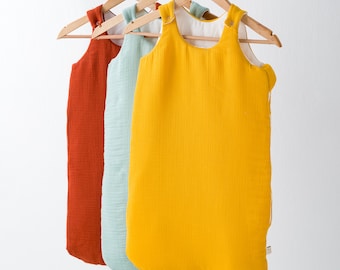 Saco de dormir personalizado, traje de dormir de algodón muselina orgánico, saco de dormir cálido para recién nacidos, saco de dormir suave y esponjoso para bebés, regalo de baby shower