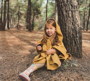 Cape à Capuche Enfant Automne-hiver - Chaud Et Doux En Laine - Pour Filles Et Garçons - Vêtement De Sortie Pratique - Taille 6 Ans Environ