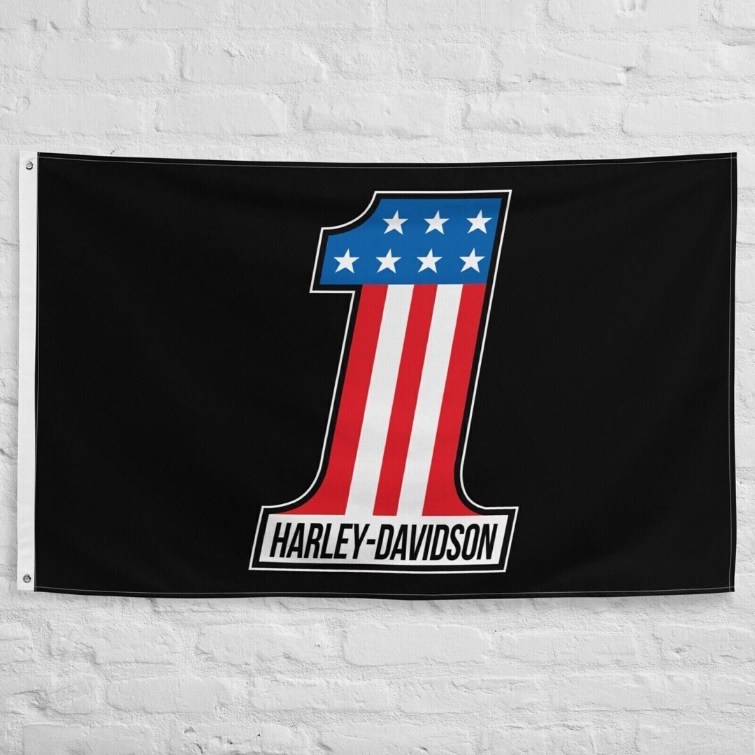 Harley Davidson Motorcycle 3x5 Ft Flag Garden Garage Wall Sign Etsy