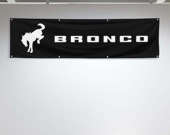 For ford bronco fans 2x8 ft flag birthday gift banner