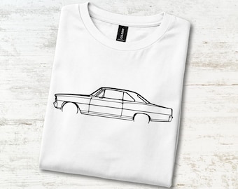 Federleichtes Muskelshirt, 1966 American Compact V8 Street Sleeper Tee, Geburtstagsgeschenk für Opa