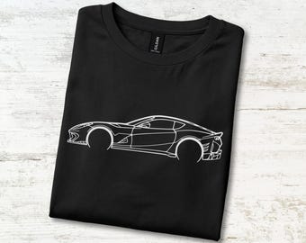 800 PS V12 T-Shirt – Italienisches Flaggschiff-T-Shirt mit Frontmotor – Geburtstagsgeschenk für ihn